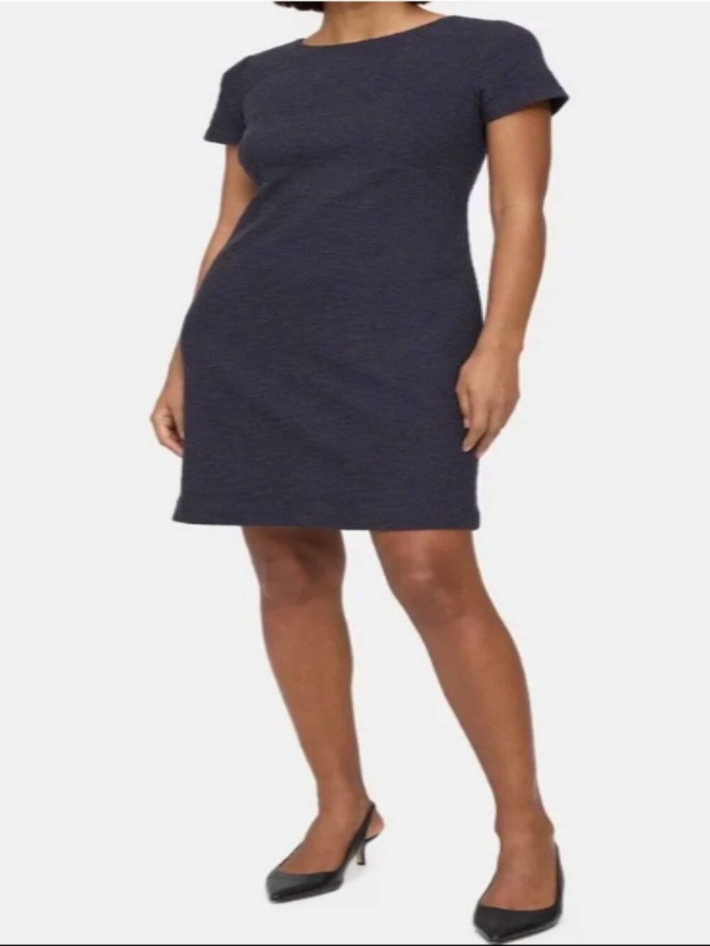 THEORY Betty Wool Short Sleeve Sheath Dress